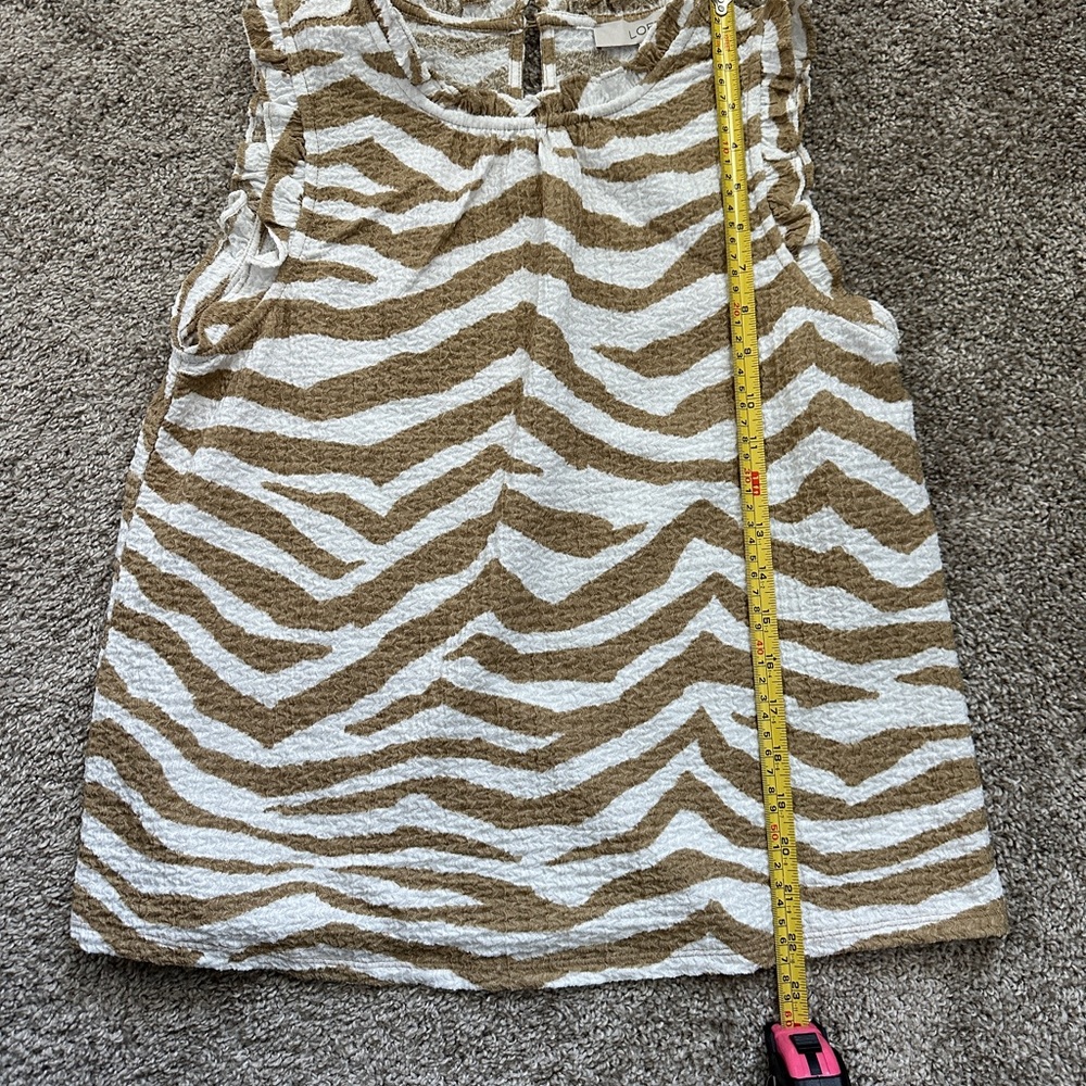 LOFT Zebra Print Shell Blouse - Picture 7 of 10